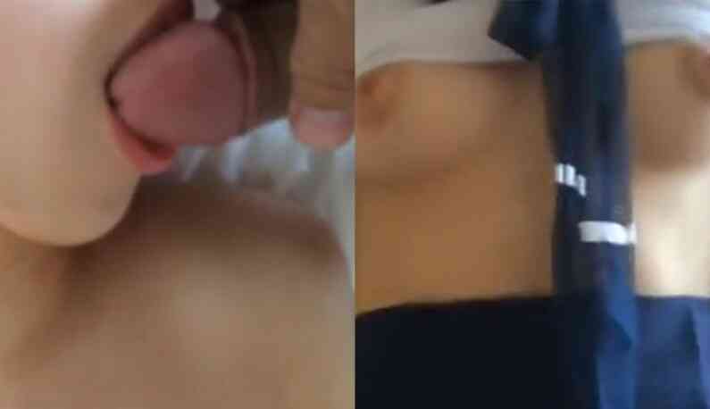 正妹盡力滿足男友需求...穿網襪水手服還開放顏射用嘴接：影片還是被流出