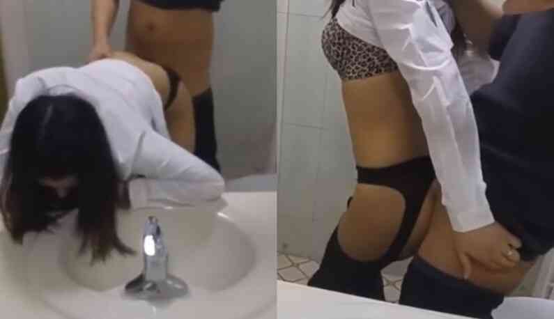 妙齡女業務趕來滿足客戶需求! 但廁所不夠 還得帶回房裡繼續