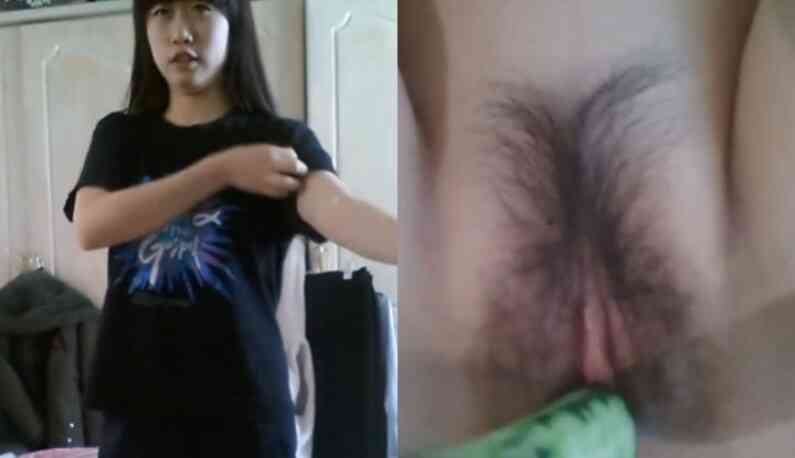 นักเรียนวัยใส ไม่มีเงิน ซื้อดิลโด้ ก็ใช้ แตงกวาแทงหีตัวเองไปก่อน