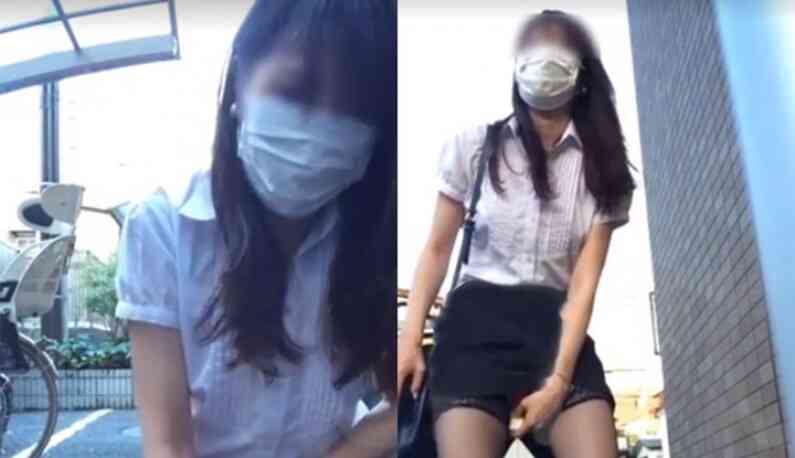 OL正妹趁跑業務空檔在馬路邊玩按摩棒！