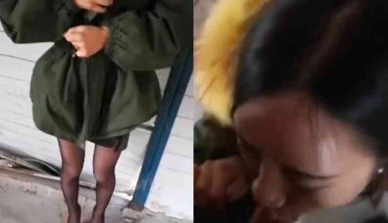 抓到隨地小便的女人就該處罰! 現場打野砲來贖罪