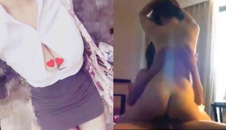 เด็ดสุด ดาวทวิตผมยาว เปลือยนมเยเย่กับแฟน１