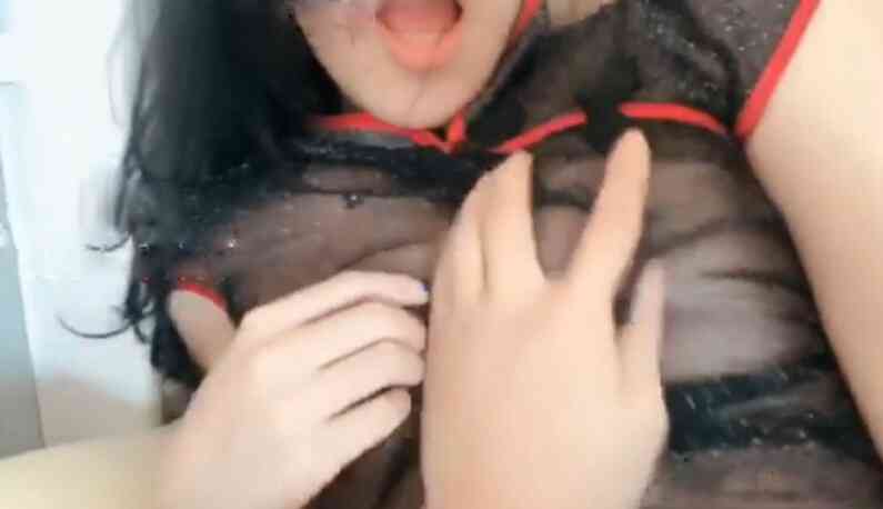 สาวชุดซีทรูดำ โดนเย็ดหีชมพู