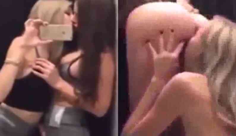 洋妞更衣室玩太開！羞恥Play 四對美乳眼前晃～這穴我的