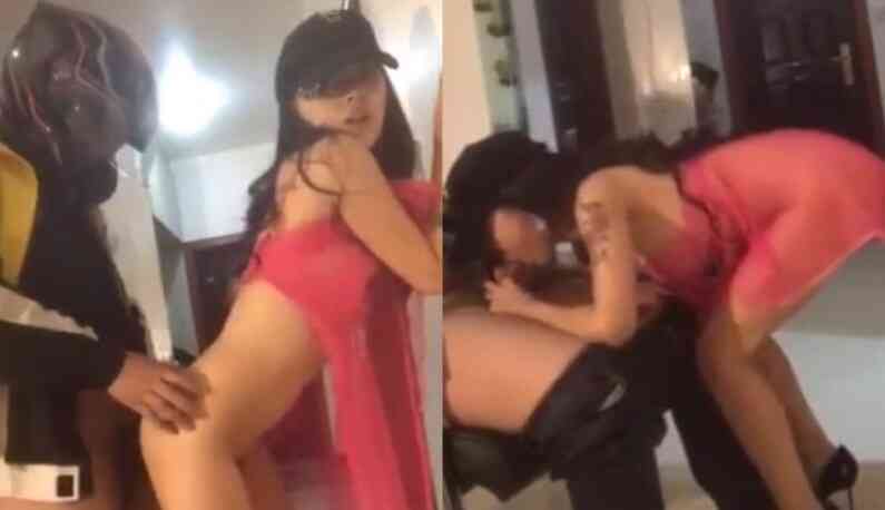 女主播隨機誘惑外賣哥，直播啪啪啪...