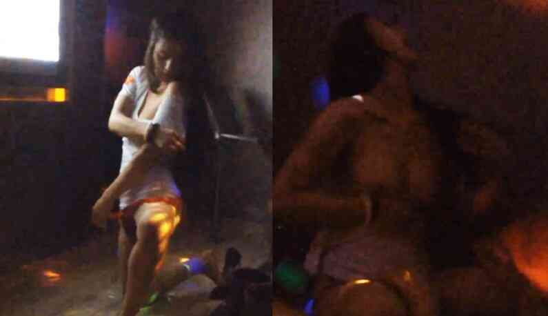 สาวสวยทำตัวแรดที่คาราโอเกะ